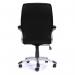 Nautilus Designs Greenwich High Back Leather Effect Executive Office Chair With Contoured Design Backrest and Fixed Arms Black - BCPT101BK 47144NA