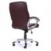 Nautilus Designs Greenwich High Back Leather Effect Executive Office Chair With Contoured Design Backrest and Fixed Arms Cherry Brown - BCP/T101/BY 47151NA