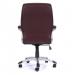 Nautilus Designs Greenwich High Back Leather Effect Executive Office Chair With Contoured Design Backrest and Fixed Arms Cherry Brown - BCP/T101/BY 47151NA