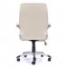 Nautilus Designs Greenwich High Back Leather Effect Executive Office Chair With Contoured Design Backrest and Fixed Arms Cream - BCP/T101/CM 47158NA