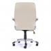 Nautilus Designs Greenwich High Back Leather Effect Executive Office Chair With Contoured Design Backrest and Fixed Arms Cream - BCPT101CM 47158NA