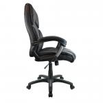 Nautilus Designs Wellington High Back Leather Effect Luxuriously Padded Executive Office Chair With Fixed Arms Black - BCP/T102/BK 47165NA