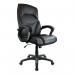 Nautilus Designs Wellington High Back Leather Effect Luxuriously Padded Executive Office Chair With Fixed Arms Black - BCPT102BK 47165NA