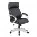 Nautilus Designs Cloud High Back Leather Faced Executive Office Chair With Fixed Arms Black - BCLC335BK 47179NA