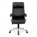 Nautilus Designs Cloud High Back Leather Faced Executive Office Chair With Fixed Arms Black - BCLC335BK 47179NA