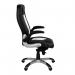 Nautilus Designs Friesian High Back Leather Effect Executive Office Chair With Folding Arms Black and White - BCP4025BWH 47186NA