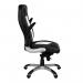 Nautilus Designs Friesian High Back Leather Effect Executive Office Chair With Folding Arms Black and White - BCP4025BWH 47186NA