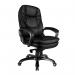 Nautilus Designs Kiev High Back Luxurious Leather Executive Office Chair With Fixed Arms Black - BCLU646LBK 47193NA