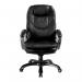 Nautilus Designs Kiev High Back Luxurious Leather Executive Office Chair With Fixed Arms Black - BCLU646LBK 47193NA