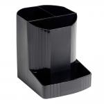 Exacompta ECOBlack Mini-Octo Recycled Pen Pot 3 Compartments Black - 675014D 47195EX