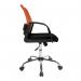 Nautilus Designs Calypso Medium Mesh Back Task Operator Office Chair With Fixed Arms Orange - BCMF1204OG 47207NA