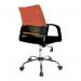 Nautilus Designs Calypso Medium Mesh Back Task Operator Office Chair With Fixed Arms Orange - BCMF1204OG 47207NA