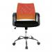 Nautilus Designs Calypso Medium Mesh Back Task Operator Office Chair With Fixed Arms Orange - BCMF1204OG 47207NA