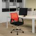 Nautilus Designs Calypso Medium Mesh Back Task Operator Office Chair With Fixed Arms Orange - BCMF1204OG 47207NA