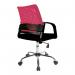 Nautilus Designs Calypso Medium Mesh Back Task Operator Office Chair With Fixed Arms Raspberry - BCMF1204RB 47214NA