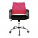 Nautilus Designs Calypso Medium Mesh Back Task Operator Office Chair With Fixed Arms Raspberry - BCMF1204RB 47214NA