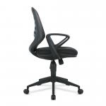 Nautilus Designs Lattice Medium Mesh Back Task Operator Office Chair With Fixed Arms Black - BCM/K116/BK 47228NA