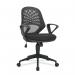 Nautilus Designs Lattice Medium Mesh Back Task Operator Office Chair With Fixed Arms Black - BCMK116BK 47228NA