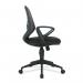 Nautilus Designs Lattice Medium Mesh Back Task Operator Office Chair With Fixed Arms Black - BCMK116BK 47228NA