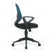 Nautilus Designs Lattice Medium Mesh Back Task Operator Office Chair With Fixed Arms Blue - BCMK116BL 47235NA