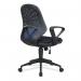 Nautilus Designs Lattice Medium Mesh Back Task Operator Office Chair With Fixed Arms Blue - BCMK116BL 47235NA