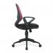 Nautilus Designs Lattice Medium Mesh Back Task Operator Office Chair With Fixed Arms Wine - BCMK116RD 47242NA