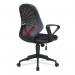 Nautilus Designs Lattice Medium Mesh Back Task Operator Office Chair With Fixed Arms Wine - BCMK116RD 47242NA