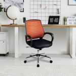 Nautilus Designs Carousel Medium Mesh Back Task Operator Office Chair With Fixed Arms Orange - BCM/F1203/OG 47256NA