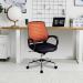 Nautilus Designs Carousel Medium Mesh Back Task Operator Office Chair With Fixed Arms Orange - BCMF1203OG 47256NA