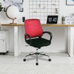 Nautilus Designs Carousel Medium Mesh Back Task Operator Office Chair With Fixed Arms Raspberry - BCM/F1203/RB 47263NA