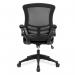 Nautilus Designs Luna Designer High Back Mesh Black Task Operator Office Chair With Folding Arms and Black Shell - BCML1302BK 47277NA