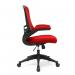 Nautilus Designs Luna Designer High Back Mesh Red Task Operator Office Chair With Folding Arms and Black Shell - BCML1302RD 47284NA