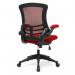 Nautilus Designs Luna Designer High Back Mesh Red Task Operator Office Chair With Folding Arms and Black Shell - BCML1302RD 47284NA