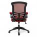 Nautilus Designs Luna Designer High Back Mesh Red Task Operator Office Chair With Folding Arms and Black Shell - BCML1302RD 47284NA