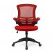 Nautilus Designs Luna Designer High Back Mesh Red Task Operator Office Chair With Folding Arms and Black Shell - BCML1302RD 47284NA