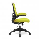 Nautilus Designs Luna Designer High Back Mesh Green Task Operator Office Chair With Folding Arms and Black Shell - BCM/L1302/GN 47291NA