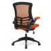 Nautilus Designs Luna Designer High Back Mesh Orange Task Operator Office Chair With Folding Arms and Black Shell - BCML1302OG 47298NA