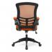 Nautilus Designs Luna Designer High Back Mesh Orange Task Operator Office Chair With Folding Arms and Black Shell - BCML1302OG 47298NA