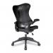 Nautilus Designs Mercury 2 High Back Mesh Executive Office Chair With AIRFLOW Fabric Seat and Folding Arms Black - BCML1304BK 47305NA