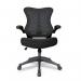 Nautilus Designs Mercury 2 High Back Mesh Executive Office Chair With AIRFLOW Fabric Seat and Folding Arms Black - BCML1304BK 47305NA