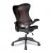 Nautilus Designs Mercury 2 High Back Mesh Executive Office Chair With AIRFLOW Fabric Seat and Folding Arms Red - BCM/L1304/RD 47319NA