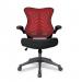 Nautilus Designs Mercury 2 High Back Mesh Executive Office Chair With AIRFLOW Fabric Seat and Folding Arms Red - BCM/L1304/RD 47319NA