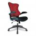 Nautilus Designs Mercury 2 High Back Mesh Executive Office Chair With AIRFLOW Fabric Seat and Folding Arms Red - BCML1304RD 47319NA