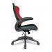 Nautilus Designs Mercury 2 High Back Mesh Executive Office Chair With AIRFLOW Fabric Seat and Folding Arms Red - BCML1304RD 47319NA