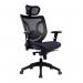 Nautilus Designs Newton High Back Mesh Synchronous Executive Office Chair With Integral Headrest and Height Adjustable Arms Black - BCMK103BK 47326NA