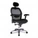 Nautilus Designs Hermes High Back Mesh Synchronous Executive Office Chair With Adjustable Lumbar Support F103BK 47340NA