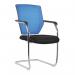 Nautilus Designs Nexus Designer Medium Back Two Tone Mesh Visitor Chair Sculptured LumbarSpine Support K512VBL 47368NA