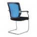 Nautilus Designs Nexus Designer Medium Back Two Tone Mesh Visitor Chair Sculptured LumbarSpine Support K512VBL 47368NA