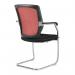 Nautilus Designs Nexus Designer Medium Back Two Tone Mesh Visitor Chair Sculptured LumbarSpine Support K512VRD 47375NA