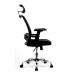 Nautilus Designs Alpha High Back Mesh Operator Office Chair with Headrest and Height Adjustable Arms Black - BCMF816BK 47382NA